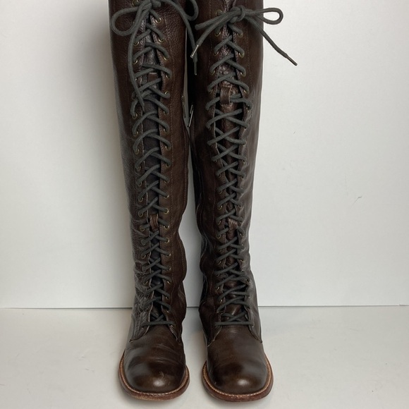 FREE PEOPLE Anthropologie GEE WAWA LACE UP BOOT 7 Boho Witchy Winter Steampunk - Picture 5 of 15